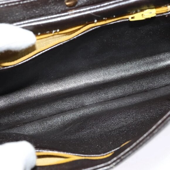 Christian Dior Shoulder Bag Leather Brown Gold - Picture 13 of 16